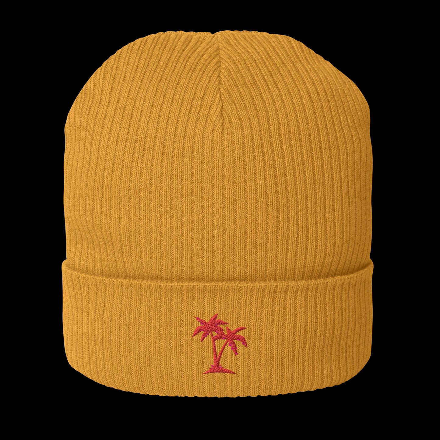 Sunshine Wine Beanie Palm Tree Organic Embroidered gift