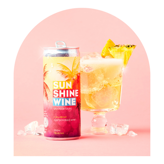 Sunshine Wine Poolside blanc summertime party drink